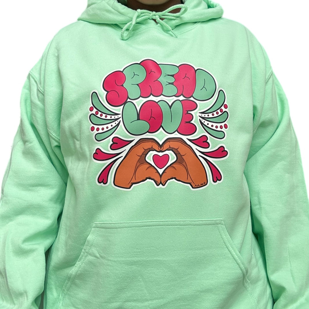 Spread Love Pink Hoodie