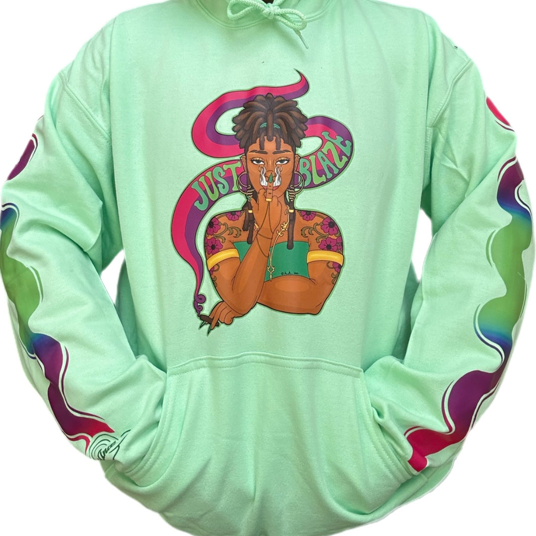 Just Blaze Green Hoodie