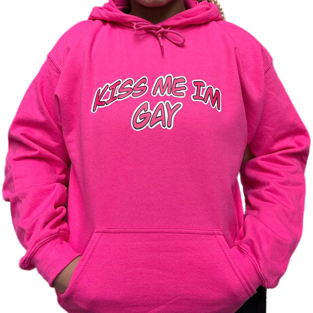 Kiss Me I’m Gay - Pink Hoodie