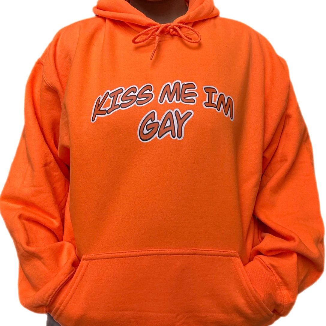 Kiss Me I’m Gay - Orange Hoodie