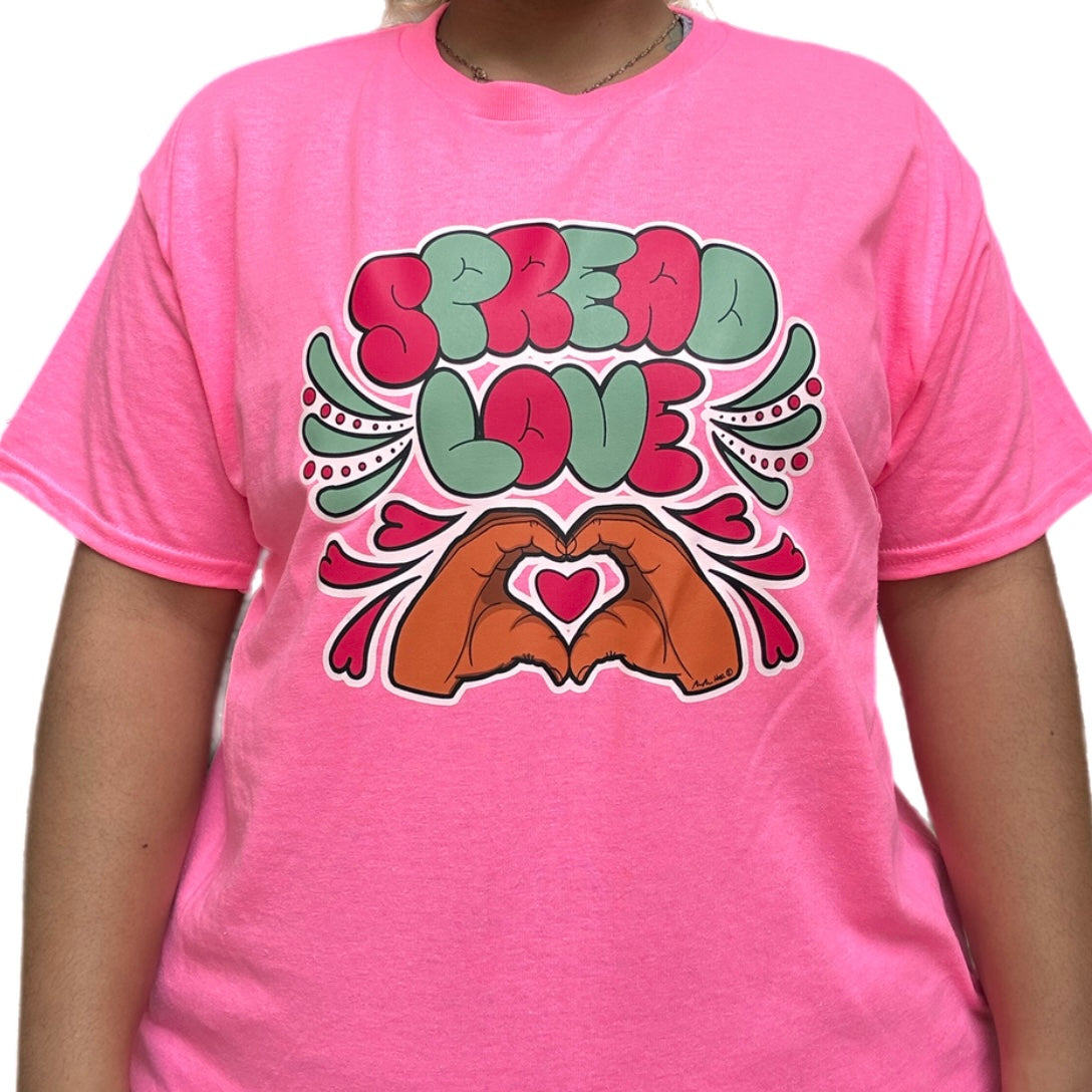 Spread Love Pink Shirt