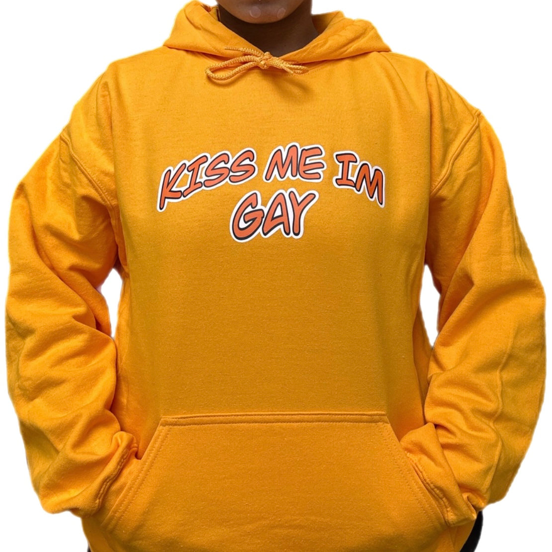 Kiss Me I’m Gay - Orange Hoodie