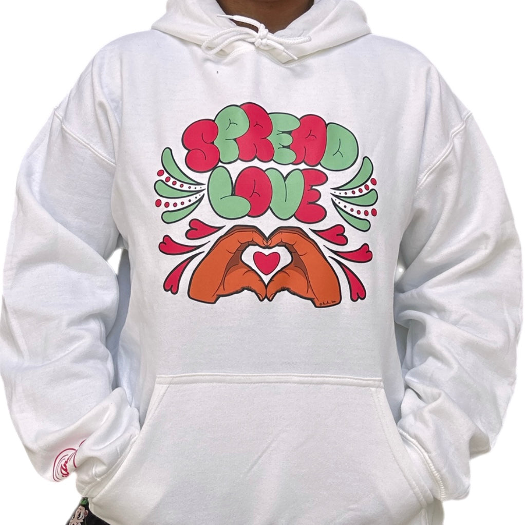 Spread Love Pink Hoodie