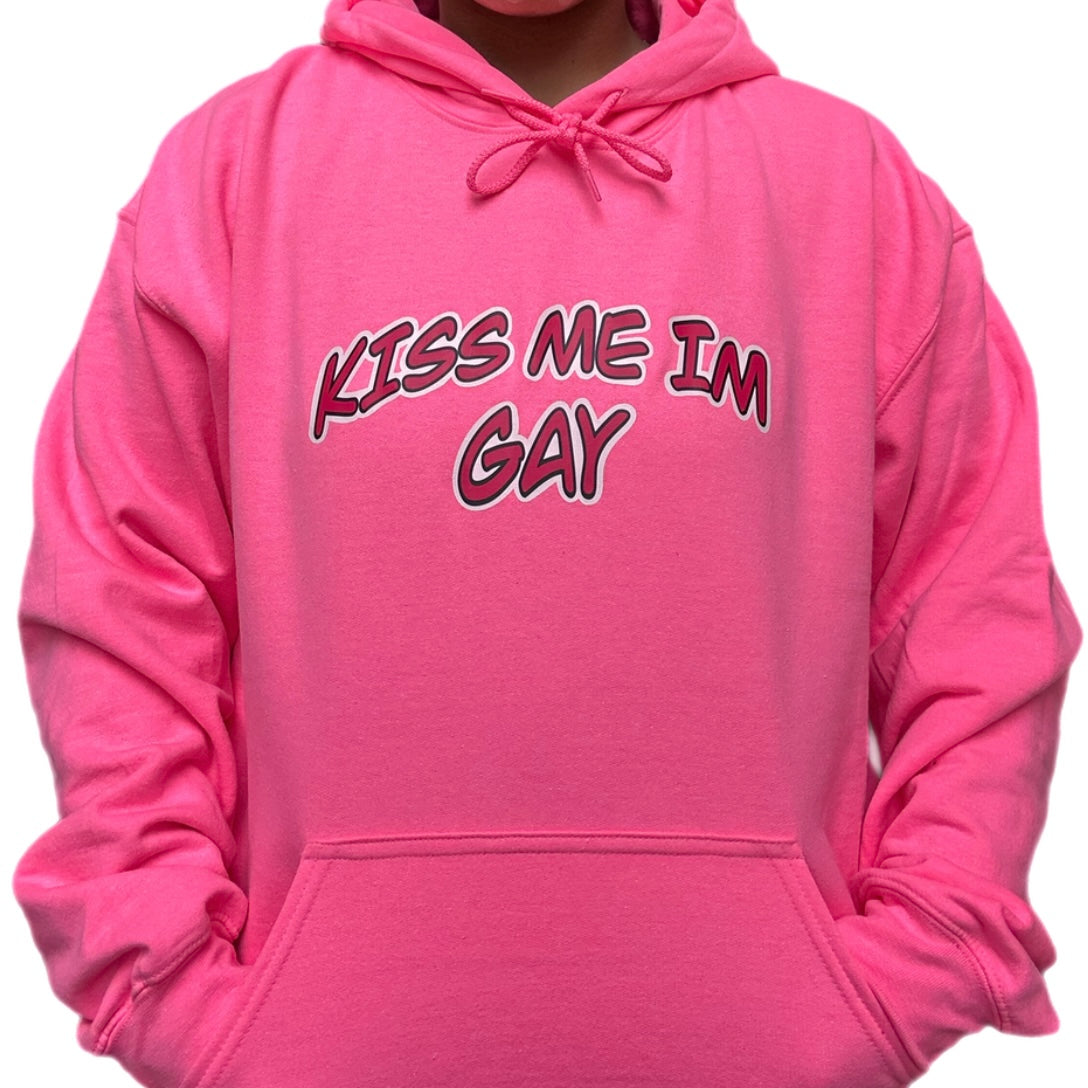 Kiss Me I’m Gay - Pink Hoodie