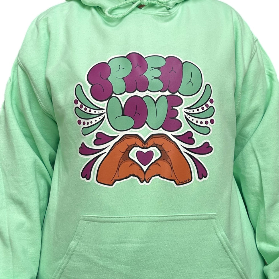 Spread Love Purple Hoodie