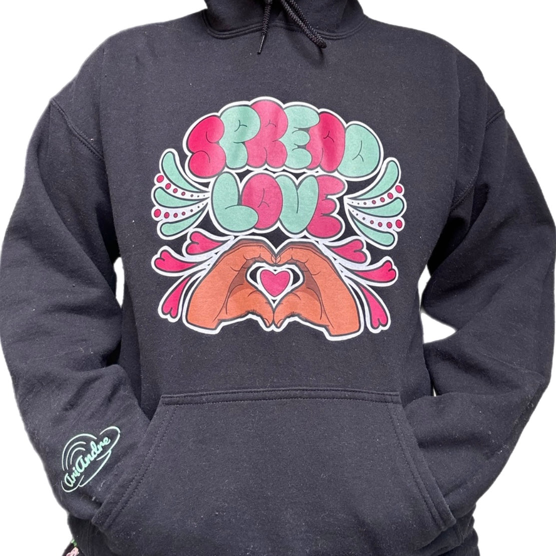 Spread Love Pink Hoodie